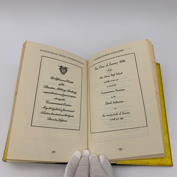 The HANDBOOK OF SOCIAL CORRESPONDENCE By SARAH AUGUSTA TAINTOR & KATE M. MONTO - Picture 10 of 16